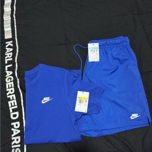 Nike Blue T-Shirt and Shorts Set